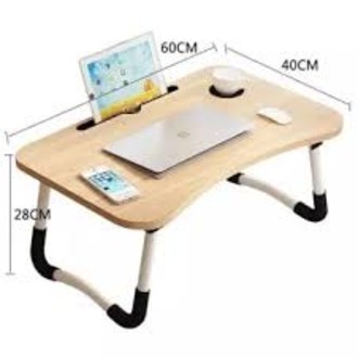 Foldable Laptop Bed Tray with USB & iPad Holder – Portable Lap Desk - Image 2