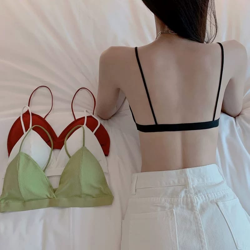 Women Seamless Wirefree Triangle Bra - Image 6