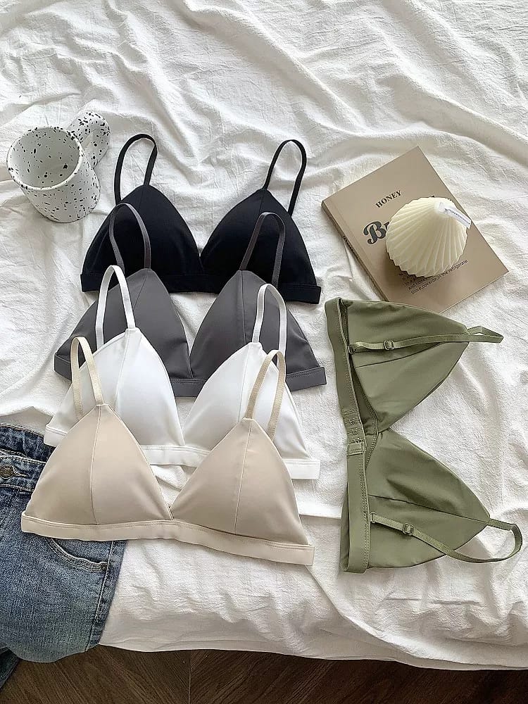 Women Seamless Wirefree Triangle Bra - Image 4