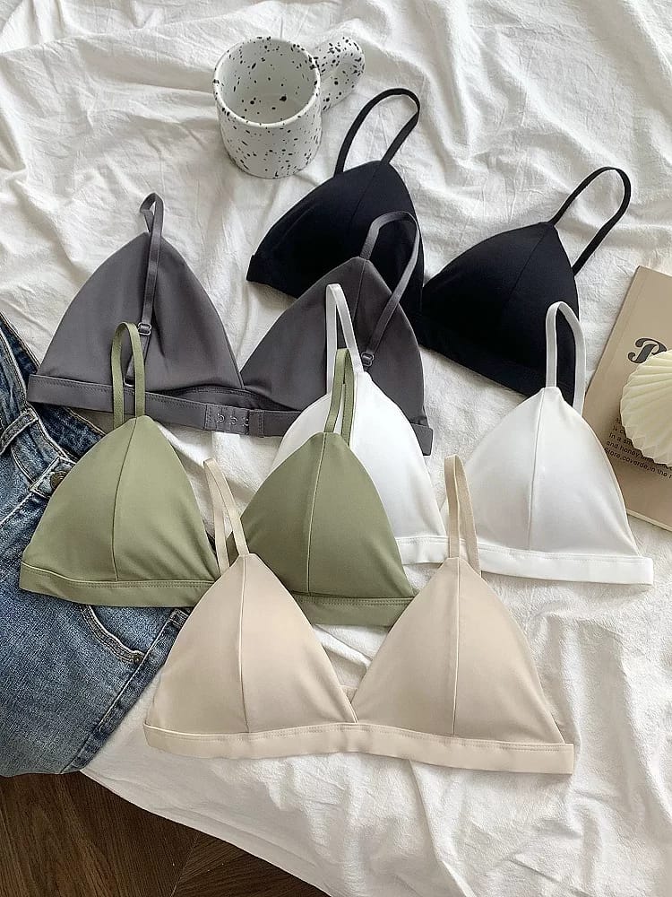 Women Seamless Wirefree Triangle Bra - Image 2