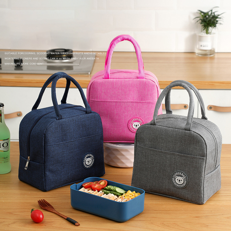 Insulated Lunch Box Cooler Tote Bag for School, Office & Picnic