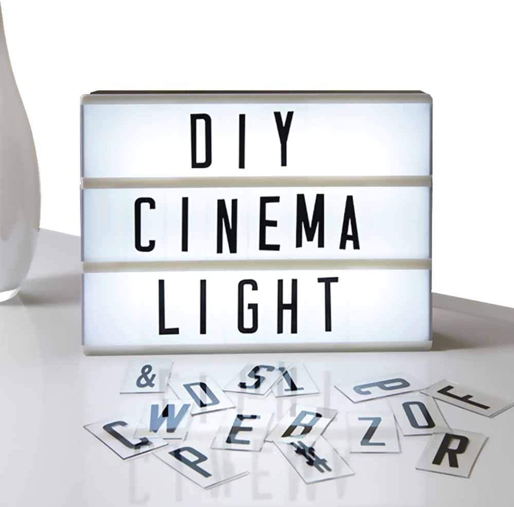 LED Cinematic Light Box – Customizable Message Board with Letters & Symbols for Home, Parties, and Content Creation